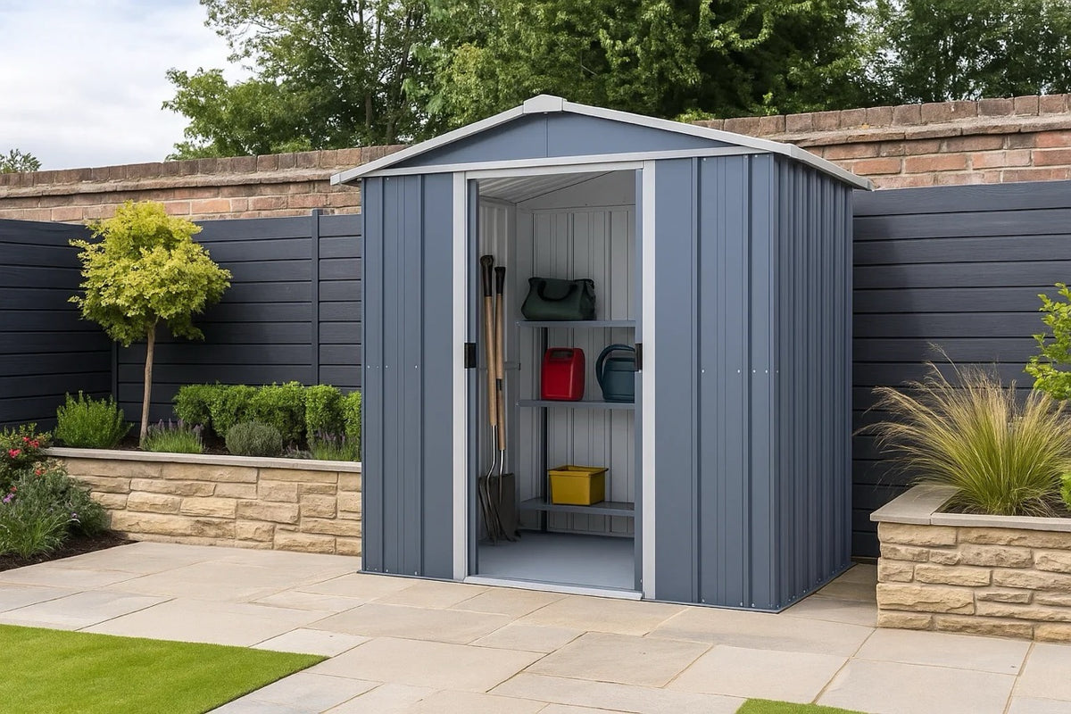 Castleton Compact Pent Metal Shed 6 x 4 ft